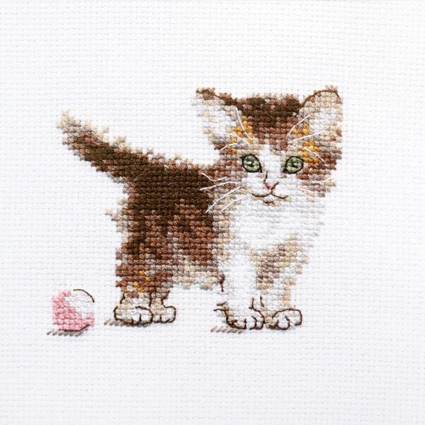Набор для вышивания нитками Алиса, Маленькая киса 10х8см