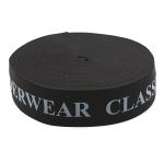 Резинка декоративная жаккардовая 50.0 мм / 25 метров, CLASSIC UNDERWEAR, черный/2015 серый