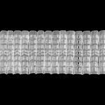Лента (тесьма) шторная: сборка параллельная (1:2) 85 мм / 100 метров, (7 рядов петель, 3 шнура), прозрачный, 214