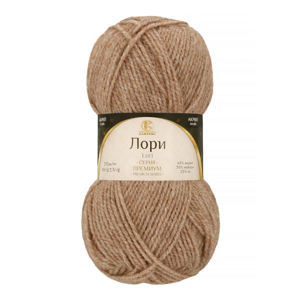 Пряжа Камтекс Лори / уп.5 мот. по 50 г, 170 м, 007 лен