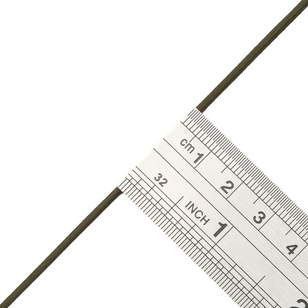 Резинка шляпная (шнур эластичный) ⌀2.0 мм / 30 метров, оливковый