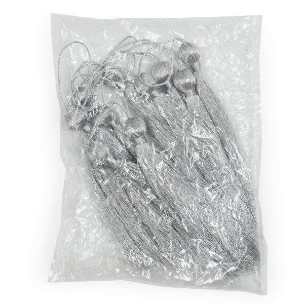 Кисти шторные 120.0 мм, метанит, серебро, 5 шт