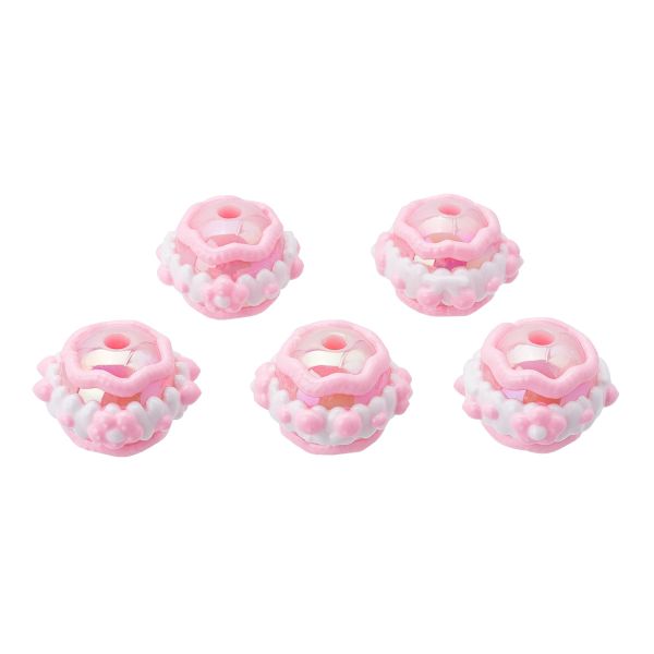 Бусины акриловые лэмпворк 16х20 мм, 5 шт, Astra&Craft (розовый), 1AL155