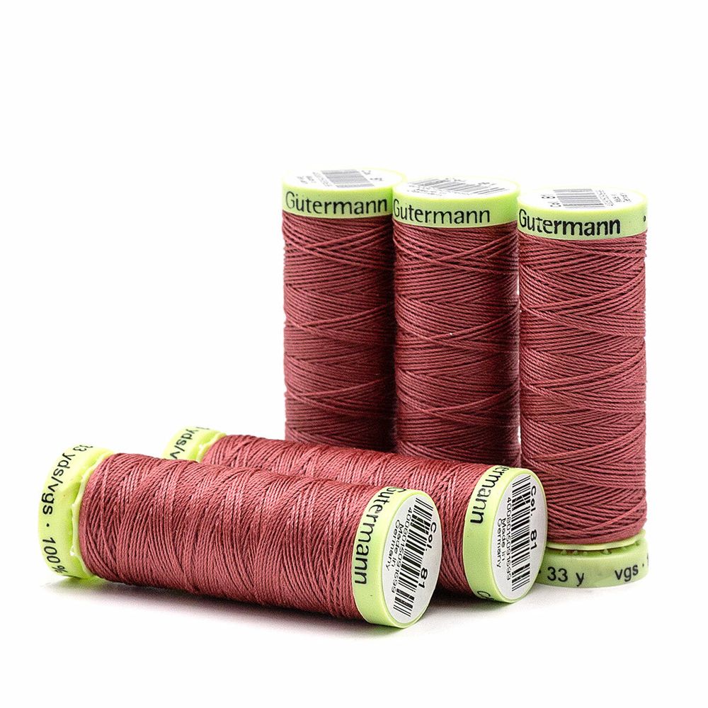 Нитки отделочные Gutermann Top Stitch, 30м, 081 клевер, 5 катушек