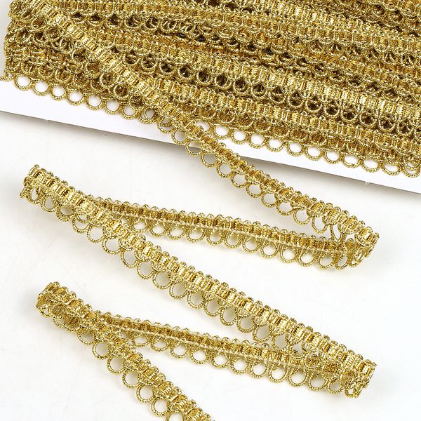 Тесьма отделочная 12 мм, 9600 цв.золото уп.13.71м