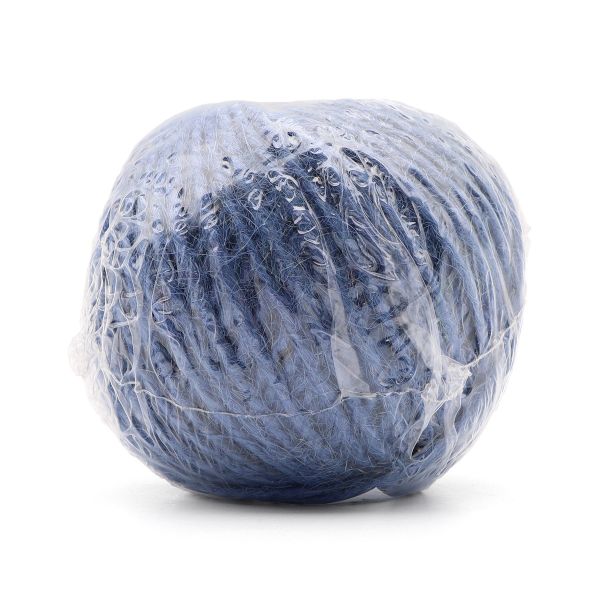 Шпагат джутовый 2-х ниточный ⌀1.12 мм, 50 м, 1120 текс, качество СВ, цветной (синий), 74973