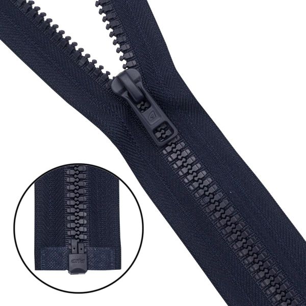 Молния трактор Arta Т6 (6 мм) 1 зам., разъем., 70 см, (2076), A233 индиго, НОВЫЙ МАТОВЫЙ ЗАМОК, уп.5 штук