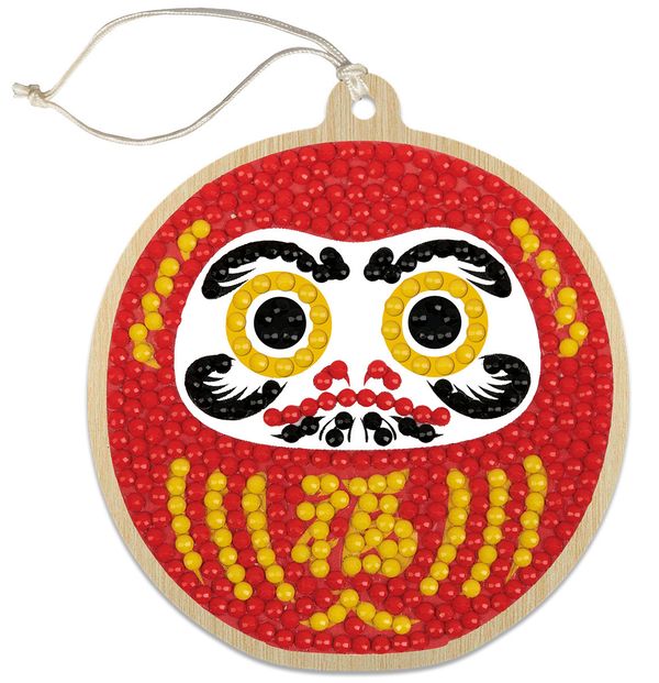 Алмазная (кристальная) мозаика Фрея, подвеска Дарума, 8х8 см