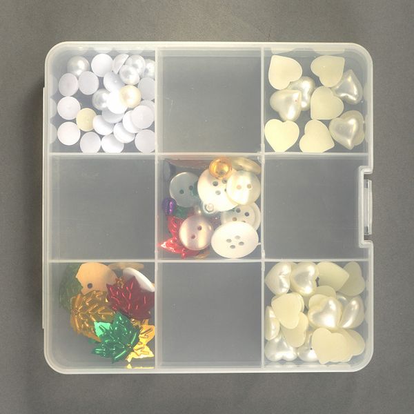 Контейнер для мелочей 13.5х13.7х2.3 см цв. в ассортименте