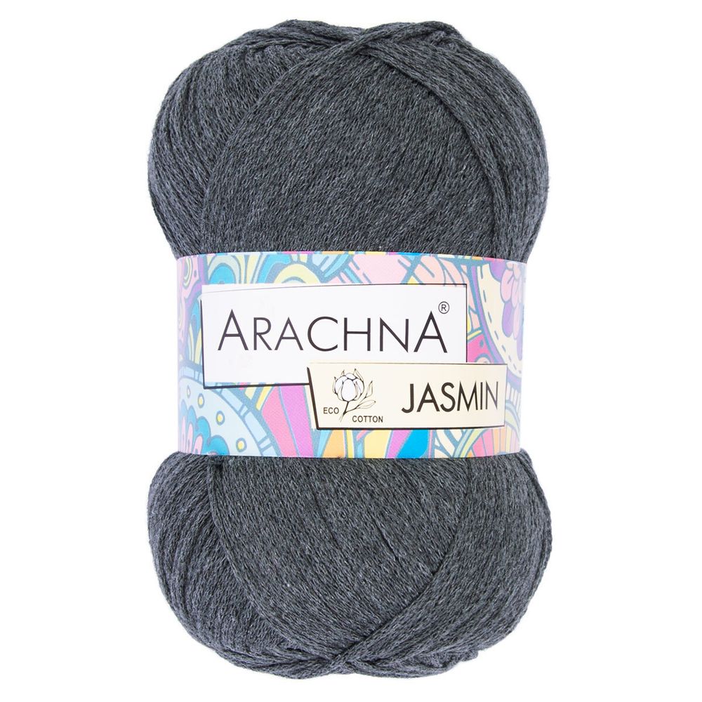 Пряжа Arachna Jasmin / уп.5 мот. по 100г, 250м, 108 т.серый