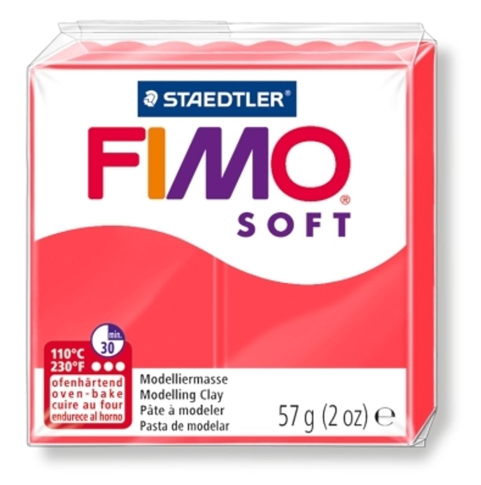 Полимерная глина запекаемая Fimo Soft, уп. 56 гр, цв. Фламинго, 8020-40