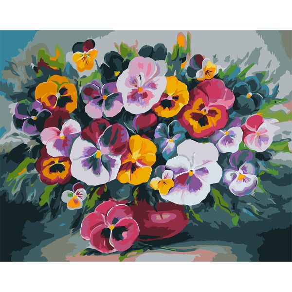 Картина по номерам Cristyle, Анютины глазки Диана Тучс, 40х50 см