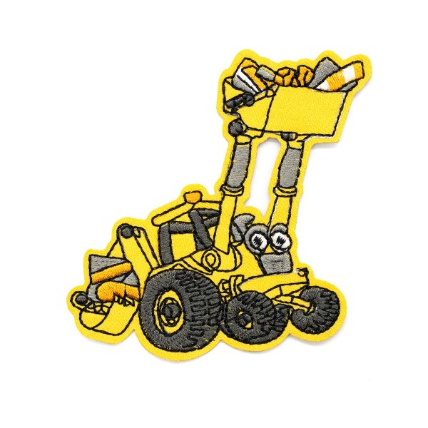 Термоаппликация Трактор с глазами, желтый 7,2х8см, Hobby&Pro