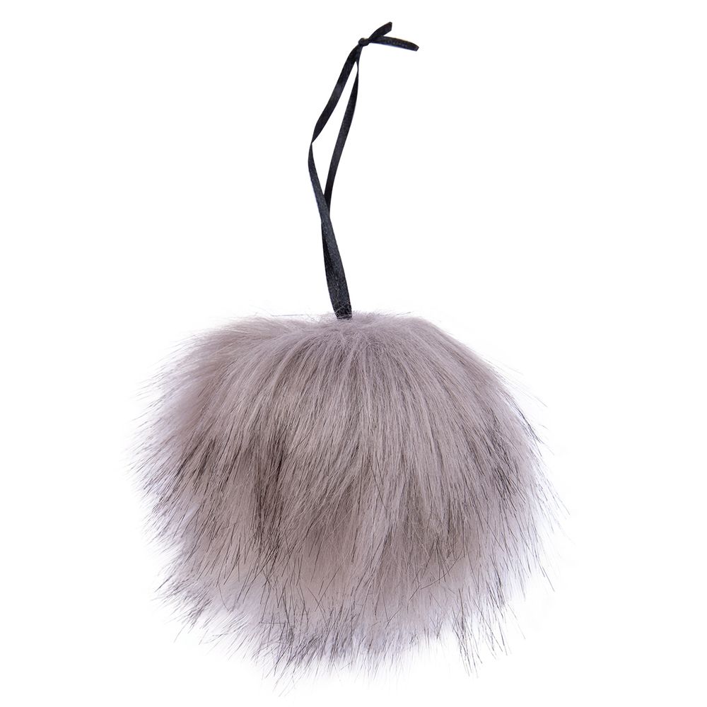 Помпоны декоративные песец, 1 шт, 03 серый, Gamma POFM-01
