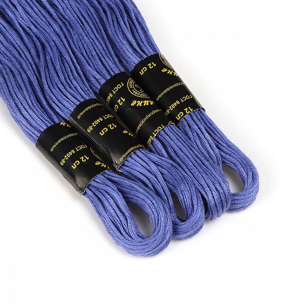 Мулине ПНК им.Кирова цв.2408 т.голубой, 24 мотка по 8 метров