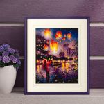 Набор для вышивания нитками Чудесная игла, Фонарики желаний, 20х27 см