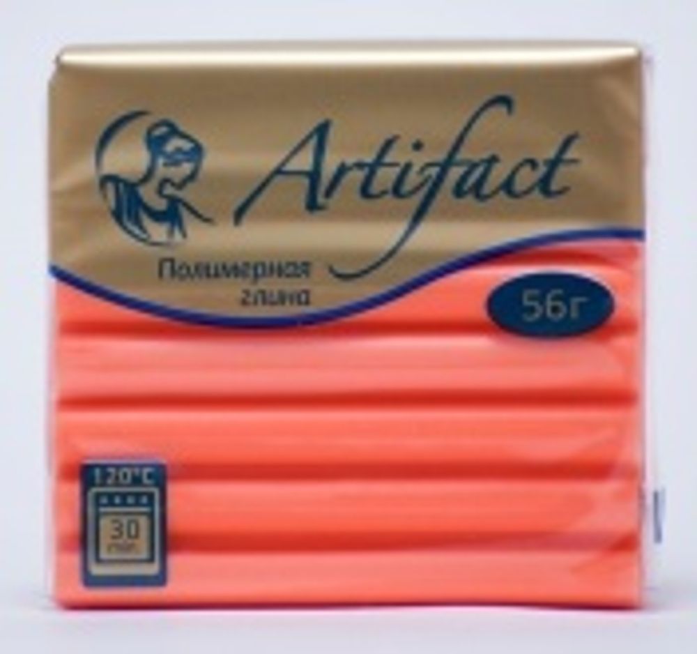 Полимерная глина Артефакт, АФ.821745 флуоресцентный, цв. Оранжевый 56 г