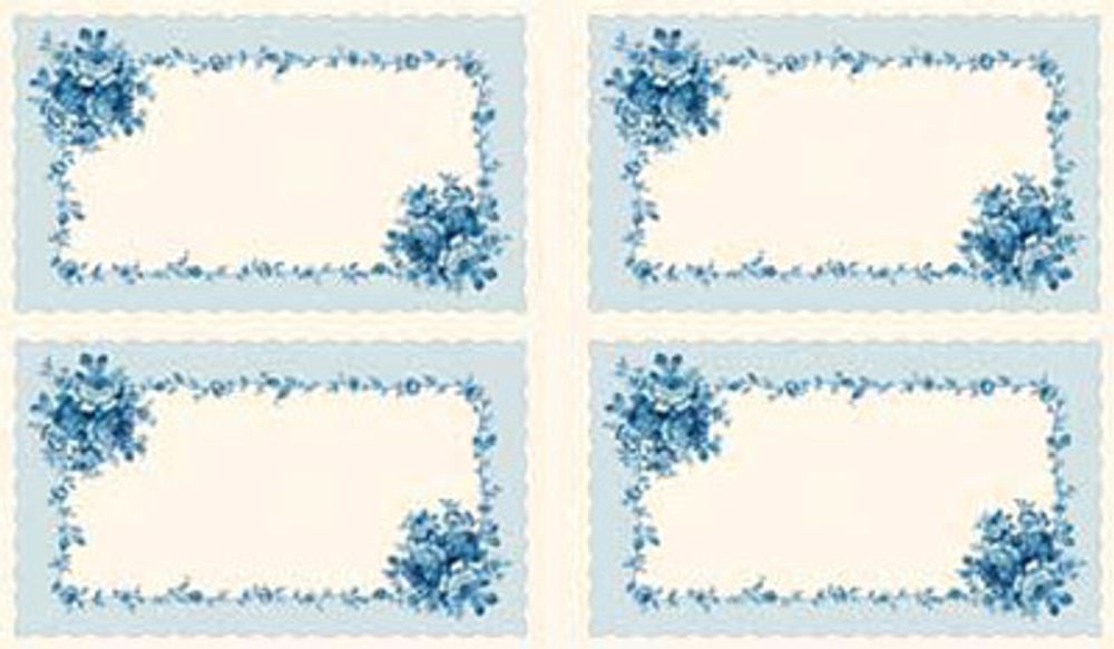 Ткань для пэчворка Peppy Symphony Rose 4617, рулон 112 см / 5 ярдов, 25393 BLU1 Panel, General Fabrics