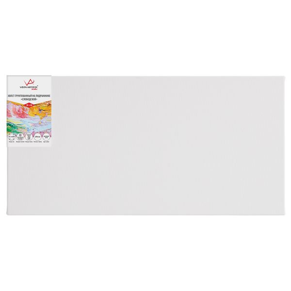 Холст грунтованный на подрамнике 30х60 см, 570 г/м², 2 шт, Слободской крупнозернистый, Vista-Artista AMLG-3060
