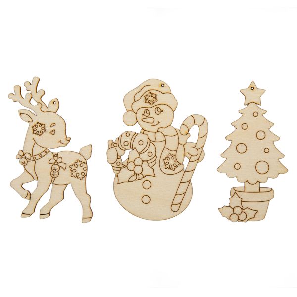 Заготовка из фанеры набор подвесок 0.3 см, 03, Mr.Carving ВД-1260