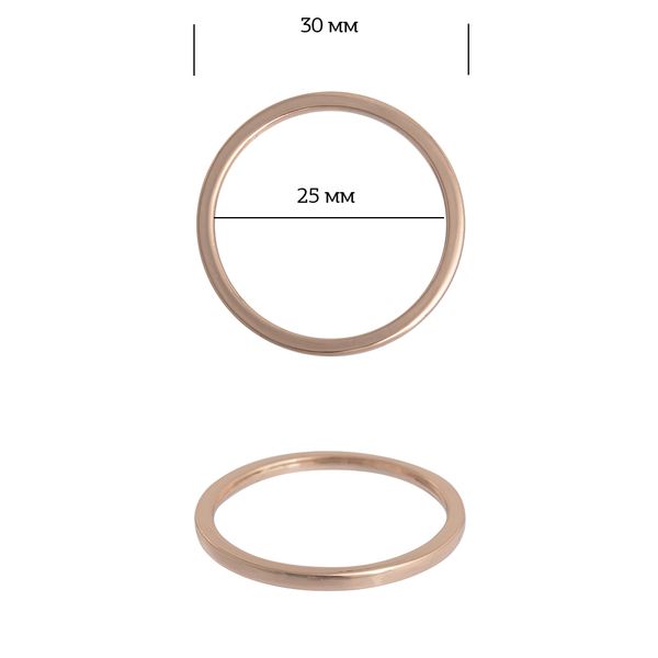 Кольцо литое металл in ⌀25 мм (30 мм внешн.), 3B13549.1 цв. золото уп. 10 шт