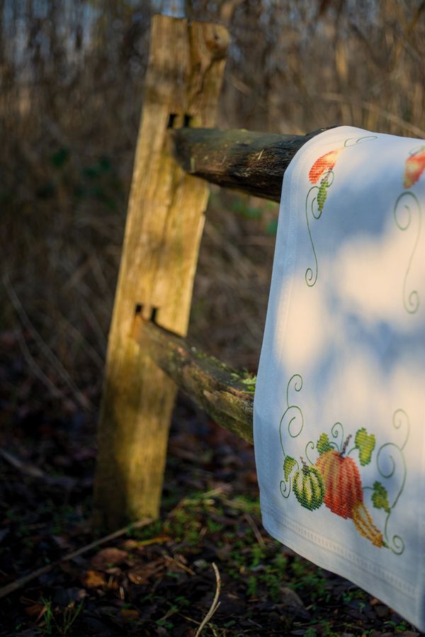 Набор для вышивания нитками Vervaco PN-0013431, Дорожка. Тыквы, 40х100 см