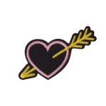 Термоаппликация №05, 1 шт, 02-502 Сердце со стрелой 6.9х3.3 см, Gamma ETF