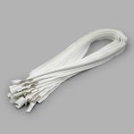 Молния спираль (витая) Т7 (7 мм) 2 зам., разъем., 90 см, никель / белый, 10 шт