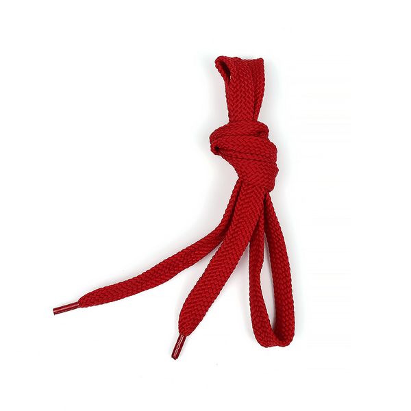 Шнурки плоские полиэфир 15 мм, цв.красный 1812 арт.57.15 130см уп.50 шт