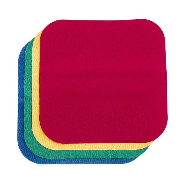 Заплатки из саржи термоклеевые 13х13см упак(4 шт) красный, желтый, зеленый, синий цв. Prym, 929220