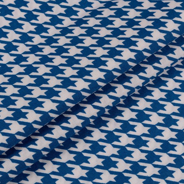 Ткань для пэчворка Peppy Бабушкин сундучок, отрез 50х55 см, 140 г/м², БС-31 Гусиная лапка я.синий, Peppy