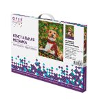 Алмазная (кристальная) мозаика Фрея ALPD-133, на подрамнике Осенний щеночек, 30х40 см