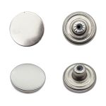 Пуговицы джинсовые ⌀17 мм, фиксированная ножка, гладкая, никель, ≈100 шт, New Star