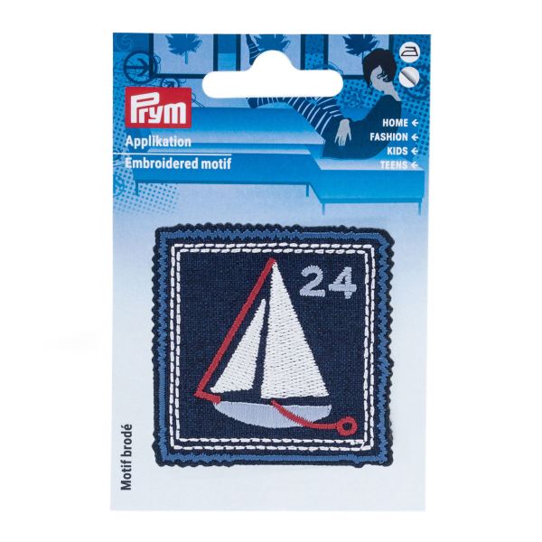 Термоаппликация Парусник 5.5х5.5 см, цвет синий, темный, 921493