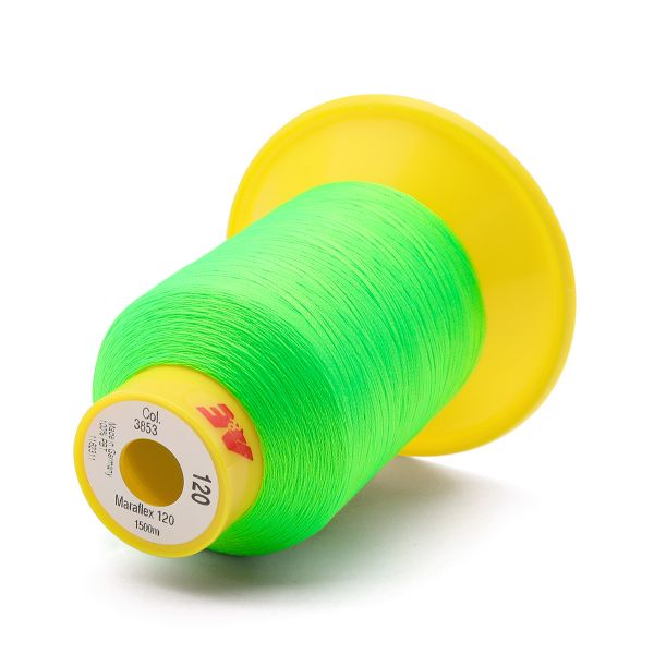 Нитка эластичная Gutermann Maraflex 120, 1500 м, 716936, 3853 неоновый салатовый, 1 катушка