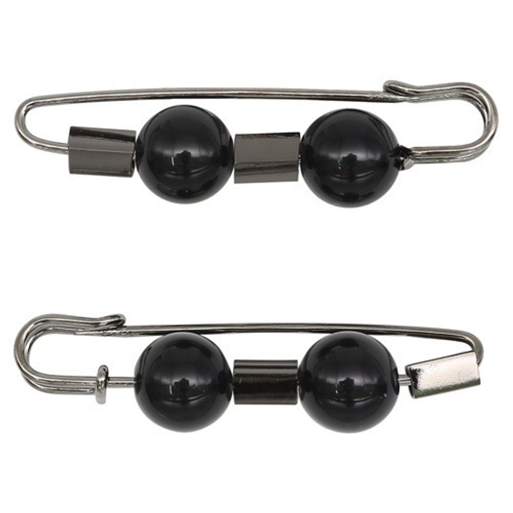 Брошь декоративная 16х65 мм, Pewter, 2 шт /TOS/