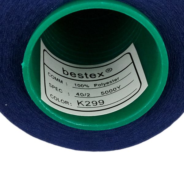 Нитки универсальные Bestex 40/2, 4570 м (5000 ярд) / 1 кат., К299 королевский синий
