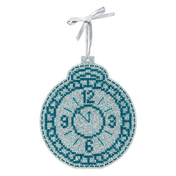 Набор для вышивания нитками МП Студия Т-1088, на фетре Новогодняя игрушка Скоро полночь, 13х11 см