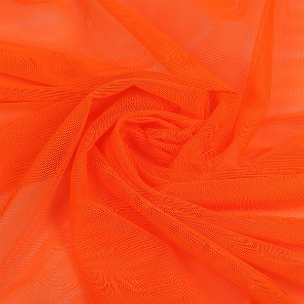 Сетка бельевая эластичная матовая 40 г/м², шир.150 см / 10 метров, 59 неон оранж /TL.59/10/