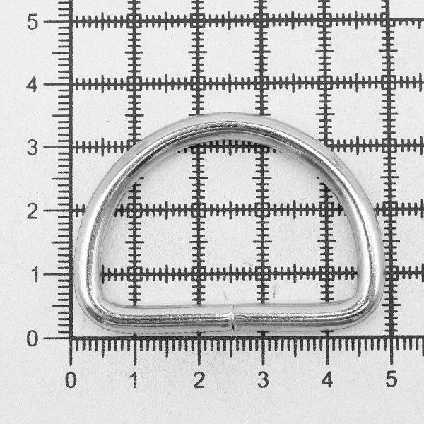 Полукольцо сварное металл внутр. 39 мм (внешн. 48х34 мм, ⌀4.5 мм), 10 шт, никель