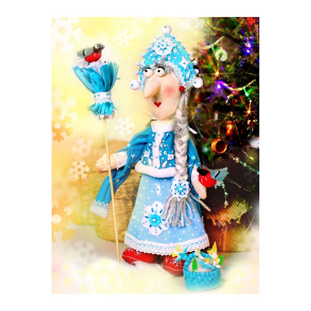 Набор для создания текстильной игрушки серия Домовёнок и компания Баба Яга - Снегурочка, ПЛДК-1471