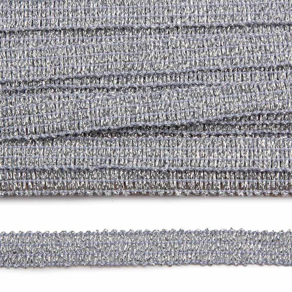 Тесьма 10мм / 16м (серебро), 1210