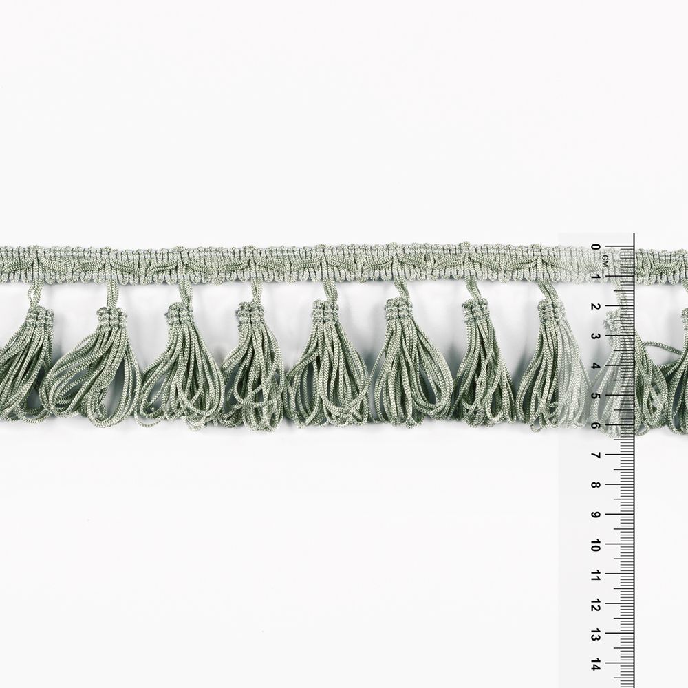 Бахрома отделочная 65.0 мм / 10 метров, с кистями, 230 св. серый, Gamma 999