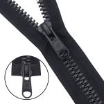 Молния трактор Arta Т8 (8 мм) 2 зам., разъем., 80 см, (2080), A580 черный, НОВЫЙ МАТОВЫЙ ЗАМОК, уп.5 штук