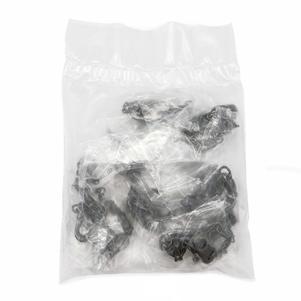 Вешалка-цепочка для одежды 110х5 мм, чер.никель, 10 шт