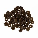 Кнопка рубашечная установочная пластик ⌀12 мм, 500 шт, 015 коричневый, Micron POM-12 FL/500