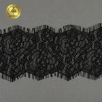 Кружево шантильи (реснички) 80 мм, цв.2 черный, 3 метра, Kruzhevo