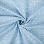Ткань для пэчворка Peppy Молочные сны фланель, рулон 112 см / 5 метров, МС-10 голубой, Peppy