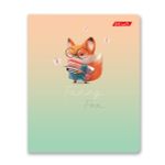 Тетрадь ученическая общая, глянцевая ламинация, A5+ 48 л. на скобе 65 г/м², белизна 100%, 10 шт, клетка в термоусадочной пленке, 000740 Забавный лис, Светоч 48ТЕТк-004