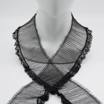 Кружево плиссированное 95 мм, / 45.72 метра, складка плиссе, цв. черный